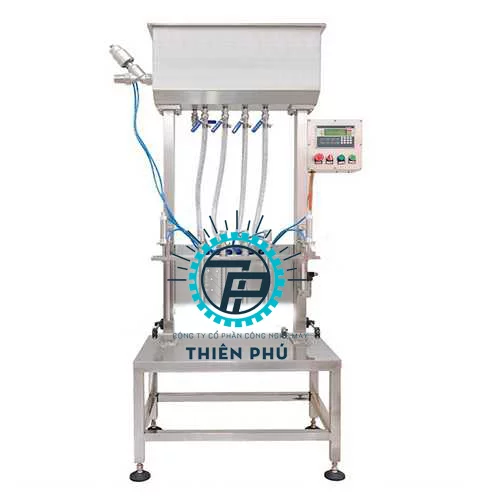 Máy Chiết Rót Dung Dịch Sệt 4 Vòi Bán Tự Động 50-5000ml