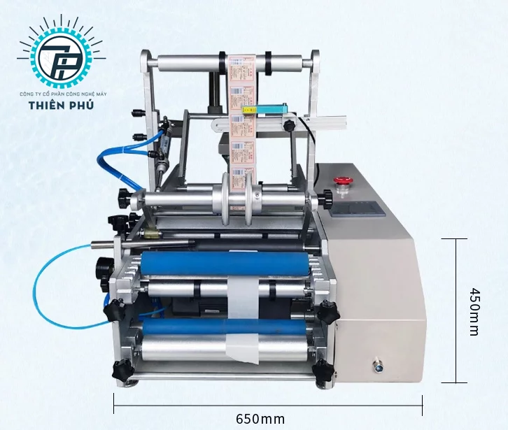 Máy Dán Decal Chai Tròn Bán Tự Động KF-603 - Ảnh 3