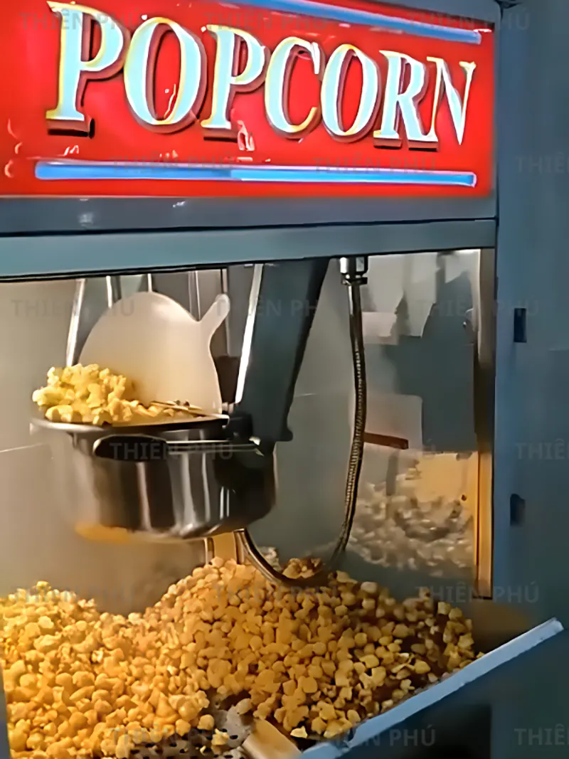 bàn giao máy làm bắp rang bơ cho công ty MEGA GS CINEMAS