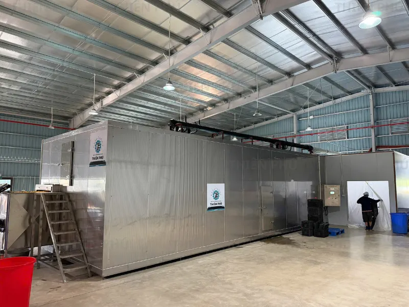 bàn giao dây chuyền cấp đông xoài cho Công Ty Đầu Tư Thương Mại Tiến Ngân