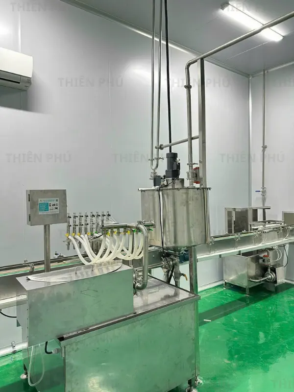 bàn giao dây chuyền sản xuất yến hũ cho công ty GLOBAL