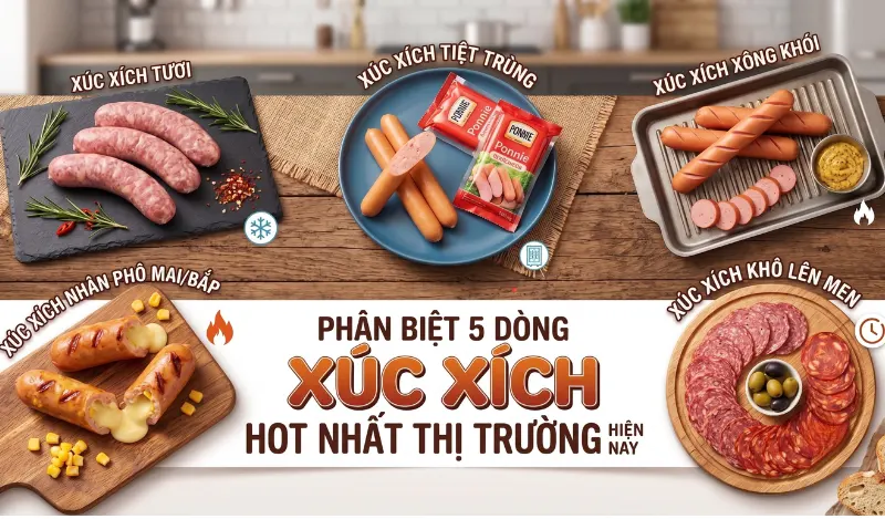 Ăn Xúc Xích Mỗi Ngày, Bạn Đã Biết Hết 5 Loại Phổ Biến Trên Thị Trường?