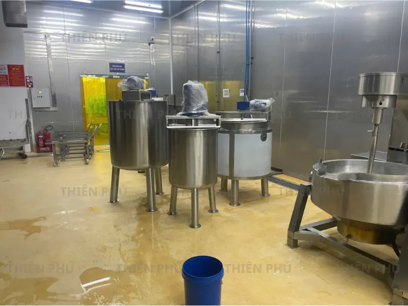 bàn giao hệ thống nồi nấu cho công ty LC Food