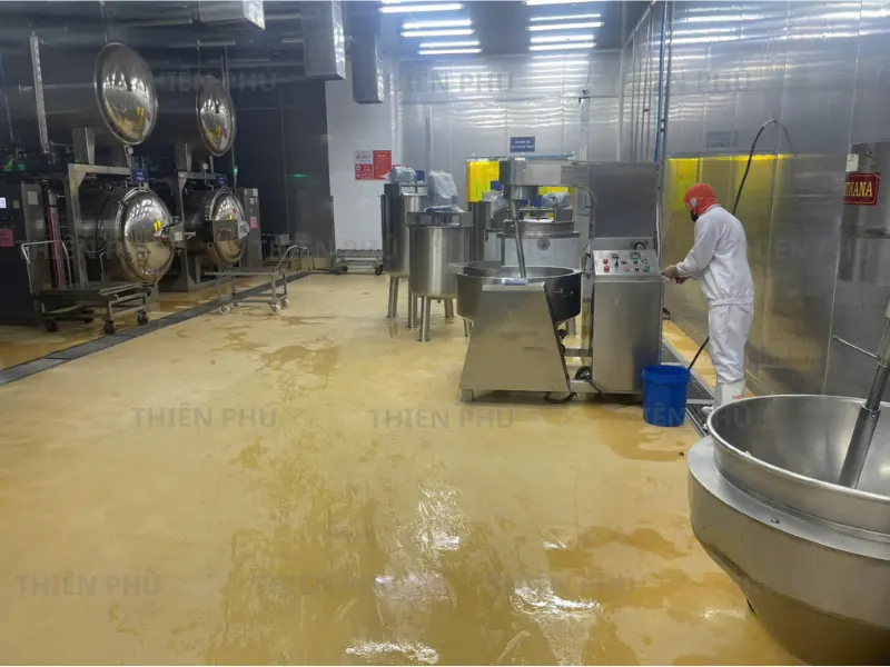 bàn giao hệ thống nồi nấu cho công ty LC Food