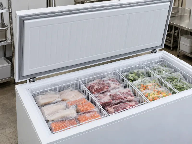 cân nhắc lựa chọn tủ đông nằm ngang để tối ưu không gian lưu trữ