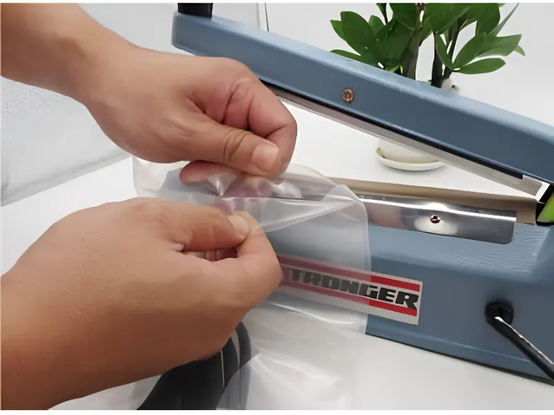 Túi bị hở mép hàn sau khi hàn